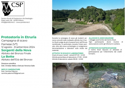 Campagna di scavo Protostoria in Etriria - CSP 