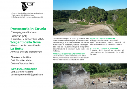 Campagna di scavo 2025 - CSP 